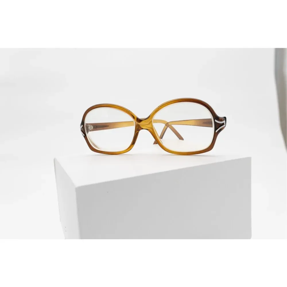 Vintage Optyl Germany Amber Tortoiseshell Eyeglasses‎ Retro 80s Optical Frames